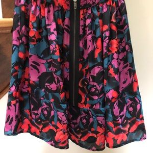 Urban Outfitters Colorful Floral A-line Skirt